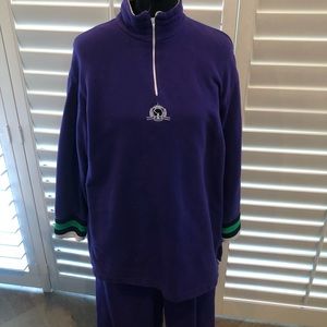 St. John purple sweat suit.